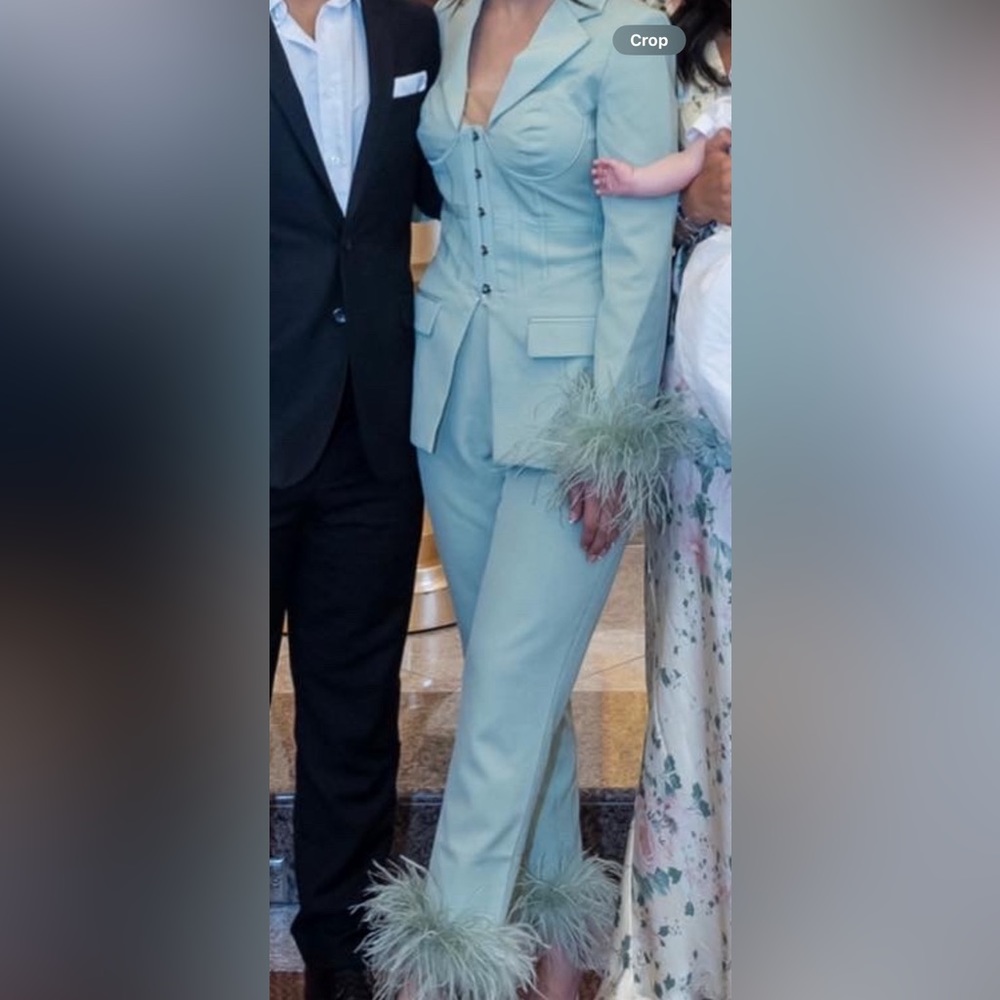 Lavish Alice Blazer Jacket Suit Sage Green- TWO piece set!